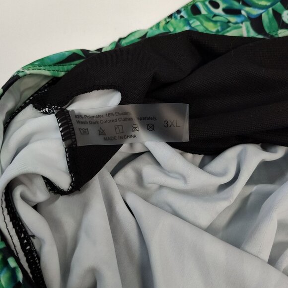 DACI Tankini Swim Top 3XL Tropical Leaf Print No Bottom or Bra Insert Great Cond - Picture 8 of 8